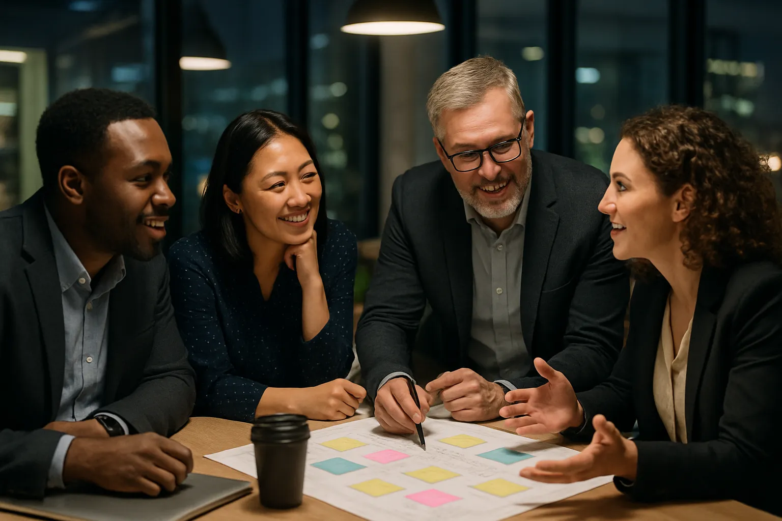 Échange entre Carène Fournier et une responsable RH dans un bureau lumineux.